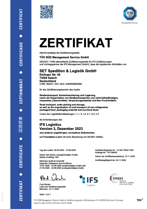 Download IFS Logistic Zertifikat (PDF)